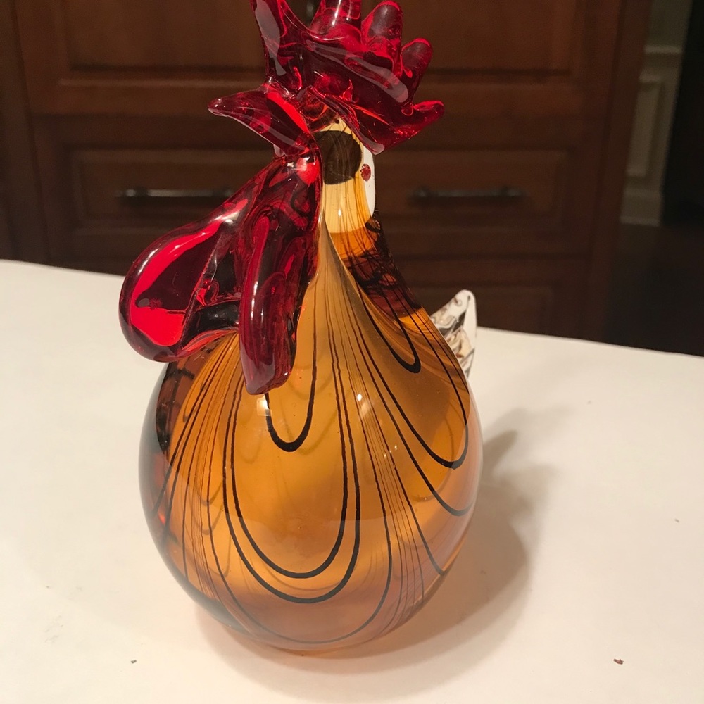 Decorative Glass Rooster